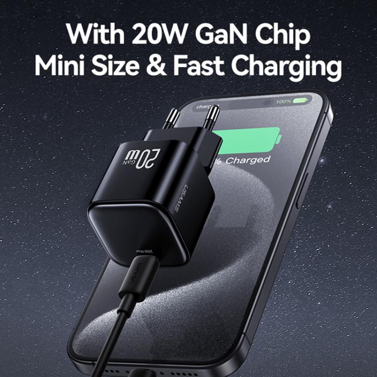 USAMS CC260 20W GaN USB-C / 타입-C 포트 미니 고속 충전기, CC260