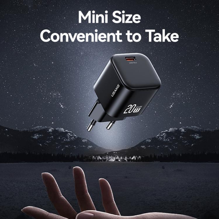 USAMS CC260 20W GaN USB-C / 타입-C 포트 미니 고속 충전기, CC260