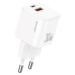 USAMS CC263 30W GaN USB-C / 타입-C, USB 듀얼 포트 미니 고속 충전기, CC263