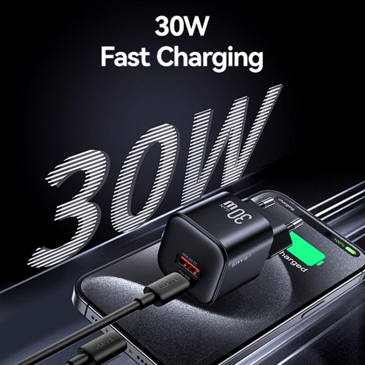 USAMS CC263 30W GaN USB-C / 타입-C, USB 듀얼 포트 미니 고속 충전기, CC263