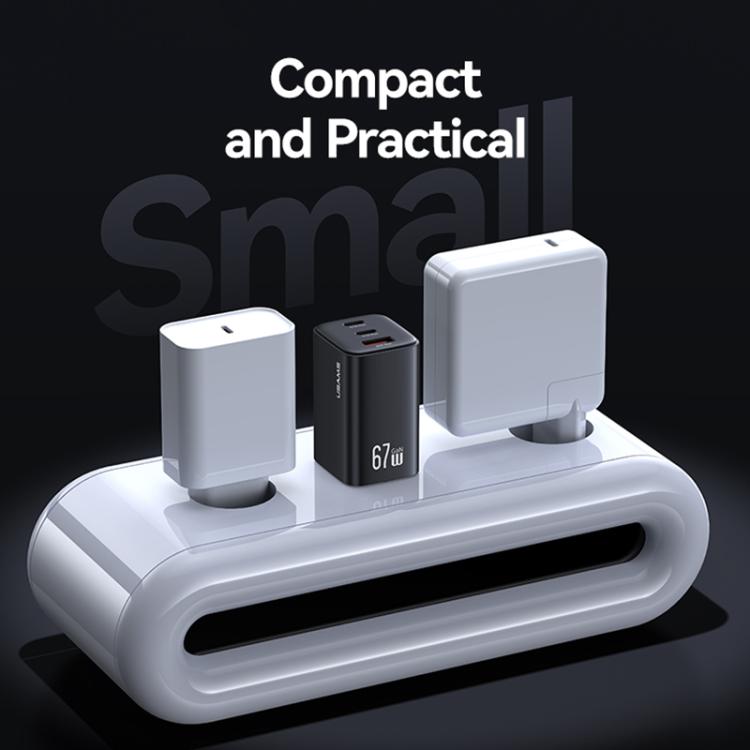 USAMS CC265 67W GaN 2 x 타입-C, USB 트리플 포트 미니 고속 충전기, CC265