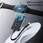 Apple Watch 시리즈용 USAMS CD245 1200mAh 휴대용 케이블 포함 무선 충전기, CD245