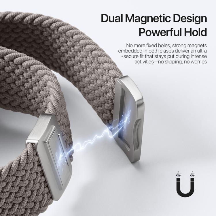 DUX DUCIS Mixture Ultra 시리즈 자석 버클 나일론 꼬임 스트랩, Apple Watch 38 / 40 / 41 / S10 42mm용