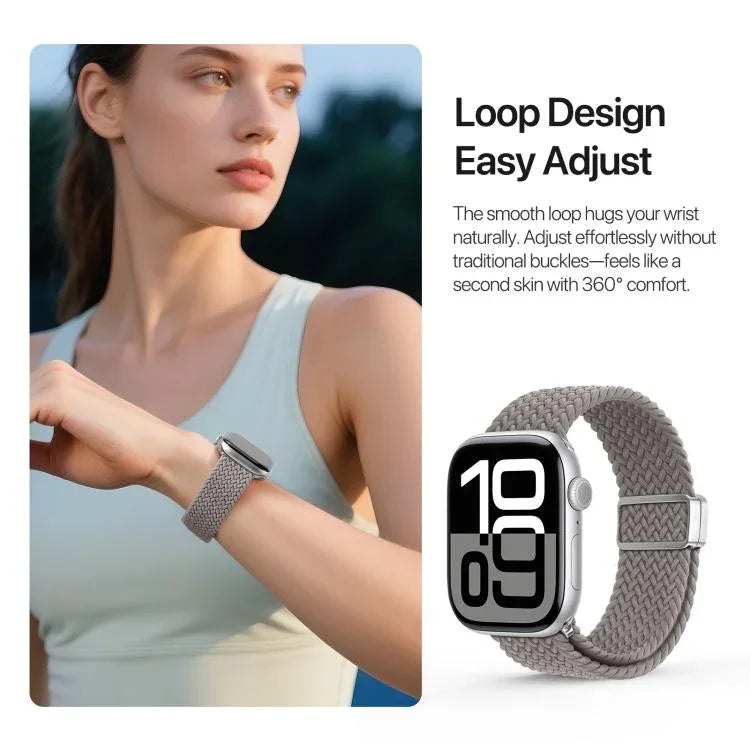 DUX DUCIS Mixture Ultra 시리즈 자석 버클 나일론 꼬임 스트랩, Apple Watch 38 / 40 / 41 / S10 42mm용