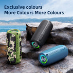 Zealot MP2 20W 휴대용 야외 RGB 블루투스 스피커, 마이크 없음(블루), 마이크 없음(카모플라주), 마이크 없음(블랙)