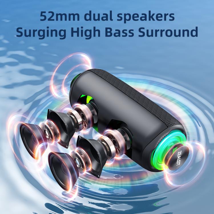 Zealot MP2 20W 휴대용 야외 RGB 블루투스 스피커, 마이크 없음(블루), 마이크 없음(카모플라주), 마이크 없음(블랙)