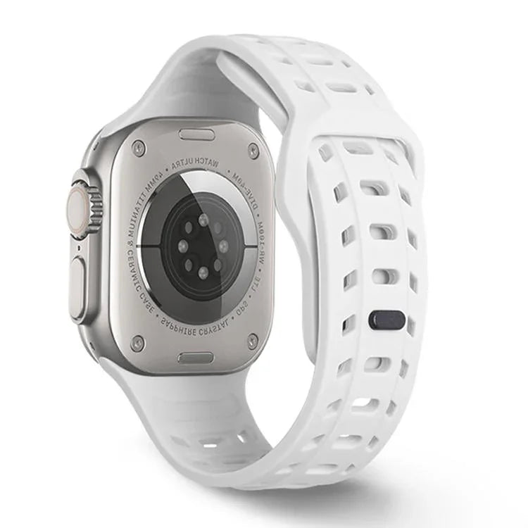 상어 무늬 구멍 실리콘 시계줄, Apple Watch 46mm / 49mm / 45mm / 44mm용