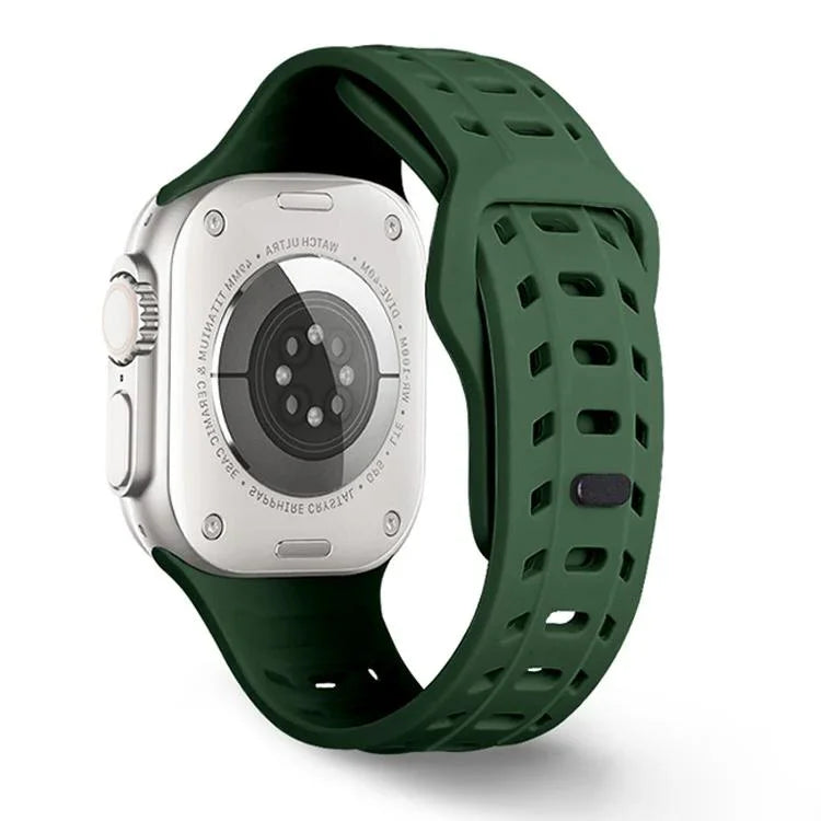 상어 무늬 구멍 실리콘 시계줄, Apple Watch 46mm / 49mm / 45mm / 44mm용