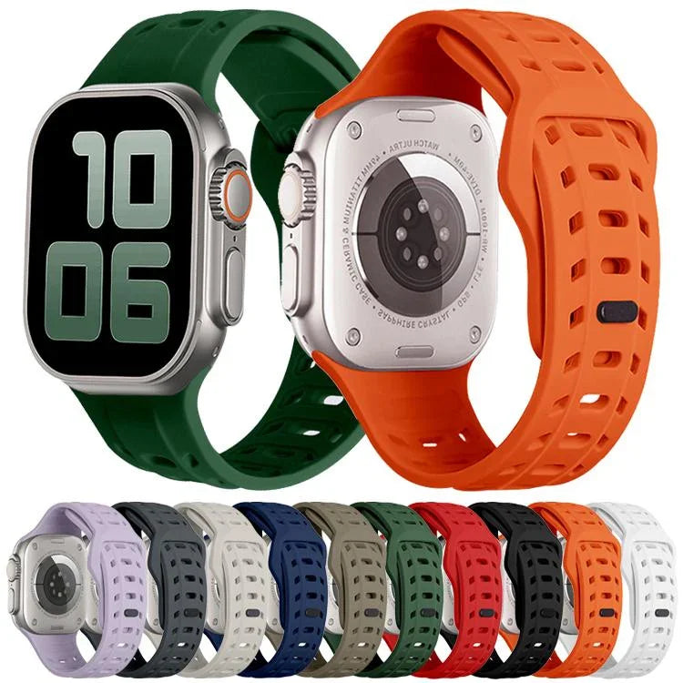 상어 무늬 구멍 실리콘 시계줄, Apple Watch 46mm / 49mm / 45mm / 44mm용