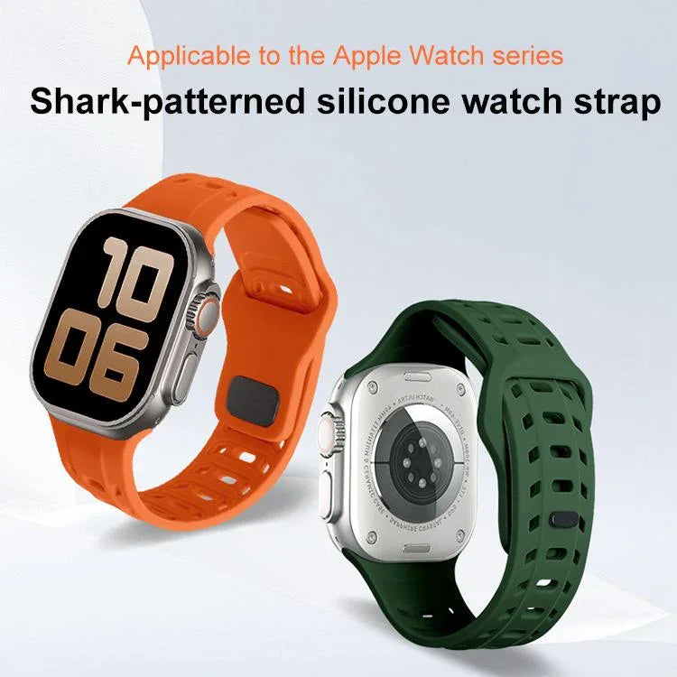 상어 무늬 구멍 실리콘 시계줄, Apple Watch 46mm / 49mm / 45mm / 44mm용