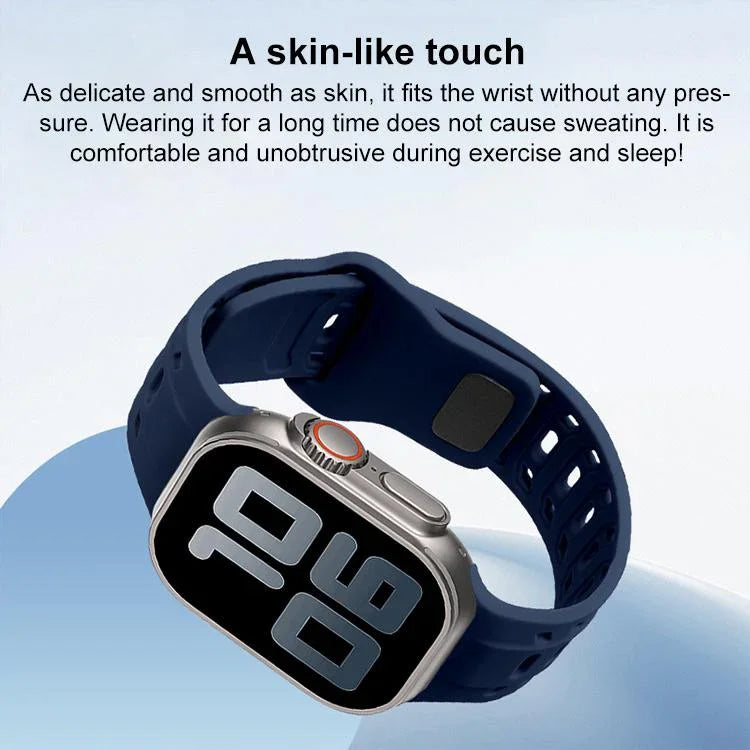 상어 무늬 구멍 실리콘 시계줄, Apple Watch 46mm / 49mm / 45mm / 44mm용