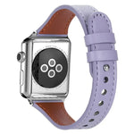 xDfind 더블 링 단일 리벳 천연 가죽 시계줄, Apple Watch 42 / 44 / 45 / 46 / 49mm용, Apple Watch 38 / 40 / 41 / S10 42mm용