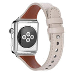 xDfind 더블 링 단일 리벳 천연 가죽 시계줄, Apple Watch 42 / 44 / 45 / 46 / 49mm용, Apple Watch 38 / 40 / 41 / S10 42mm용