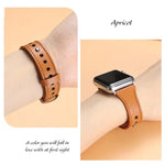 xDfind 더블 링 단일 리벳 천연 가죽 시계줄, Apple Watch 42 / 44 / 45 / 46 / 49mm용, Apple Watch 38 / 40 / 41 / S10 42mm용