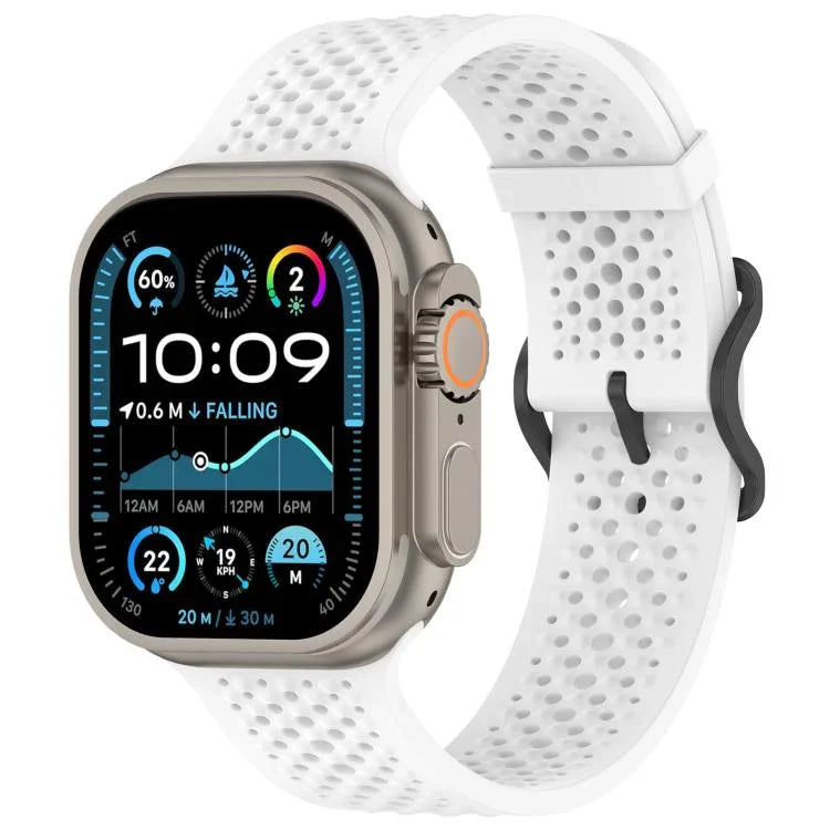 xDfind 통기성 실리콘 시계줄, Apple Watch 42 / 44 / 45 / 46 / 49mm용, Apple Watch 38 / 40 / 41 / S10 42mm용