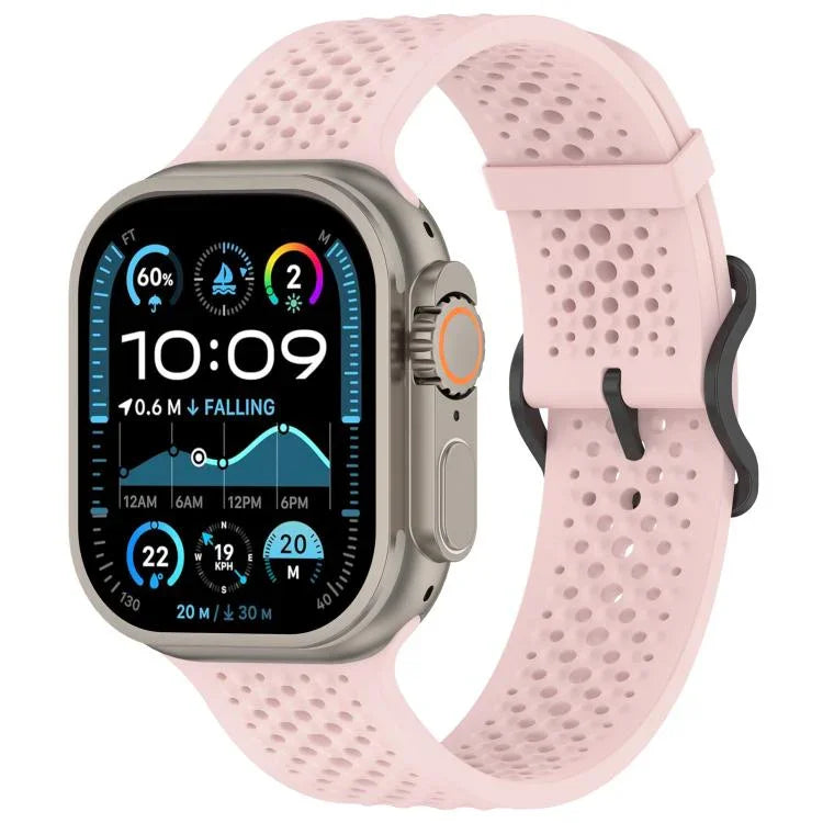 xDfind 통기성 실리콘 시계줄, Apple Watch 42 / 44 / 45 / 46 / 49mm용, Apple Watch 38 / 40 / 41 / S10 42mm용