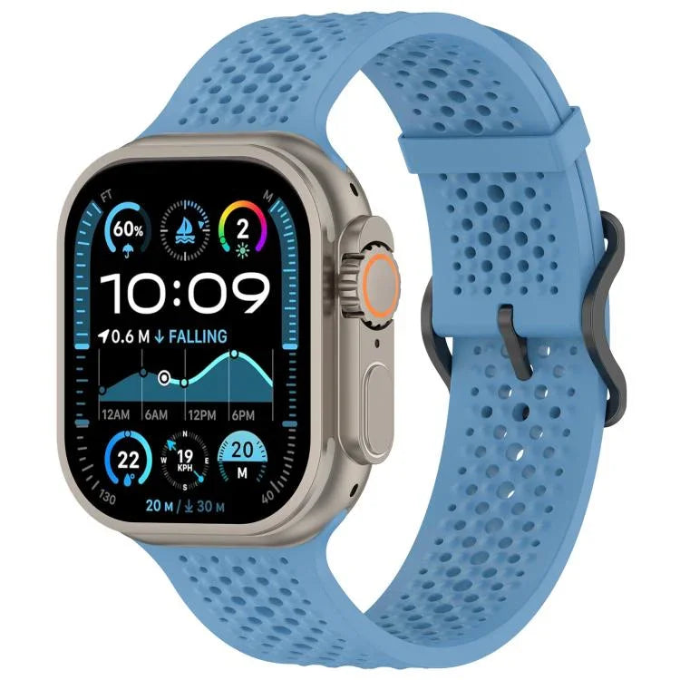 xDfind 통기성 실리콘 시계줄, Apple Watch 42 / 44 / 45 / 46 / 49mm용, Apple Watch 38 / 40 / 41 / S10 42mm용