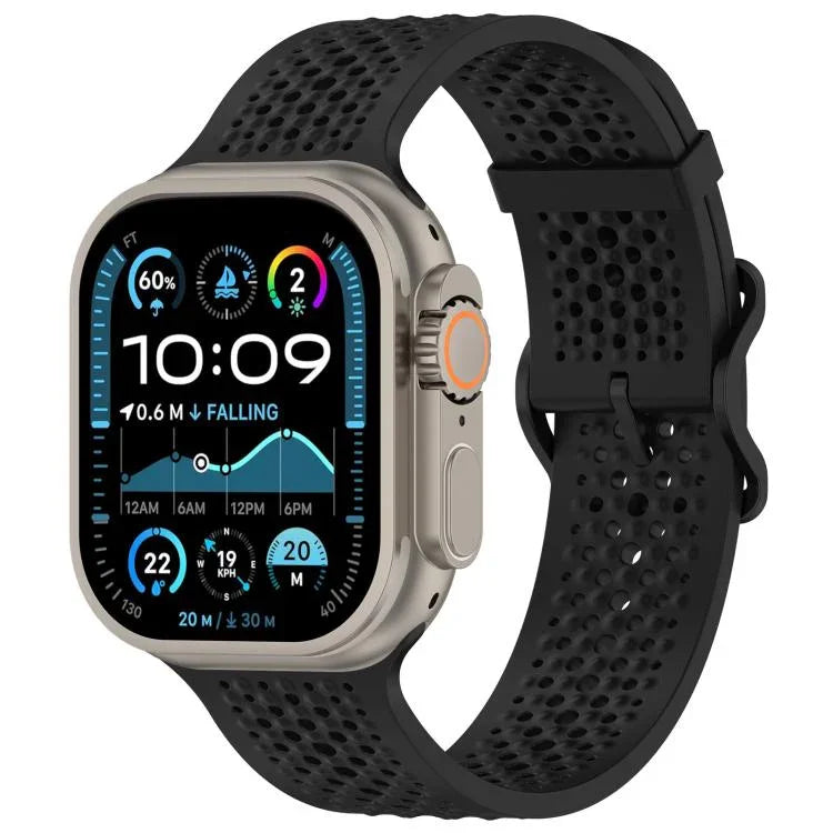 xDfind 통기성 실리콘 시계줄, Apple Watch 42 / 44 / 45 / 46 / 49mm용, Apple Watch 38 / 40 / 41 / S10 42mm용