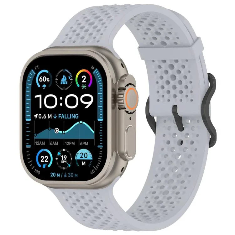 xDfind 통기성 실리콘 시계줄, Apple Watch 42 / 44 / 45 / 46 / 49mm용, Apple Watch 38 / 40 / 41 / S10 42mm용