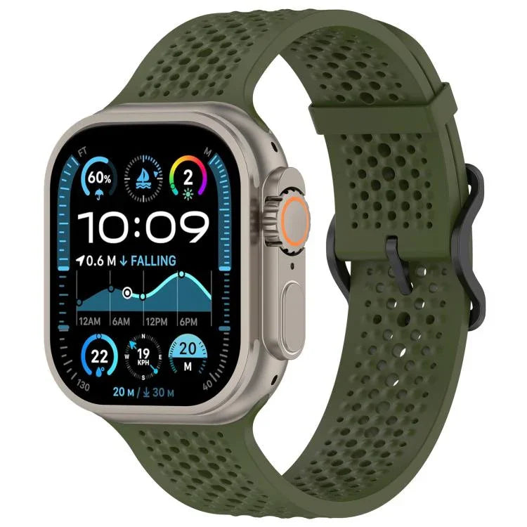 xDfind 통기성 실리콘 시계줄, Apple Watch 42 / 44 / 45 / 46 / 49mm용, Apple Watch 38 / 40 / 41 / S10 42mm용