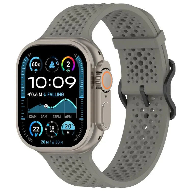 xDfind 통기성 실리콘 시계줄, Apple Watch 42 / 44 / 45 / 46 / 49mm용, Apple Watch 38 / 40 / 41 / S10 42mm용