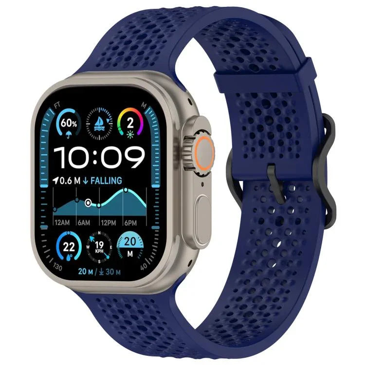 xDfind 통기성 실리콘 시계줄, Apple Watch 42 / 44 / 45 / 46 / 49mm용, Apple Watch 38 / 40 / 41 / S10 42mm용