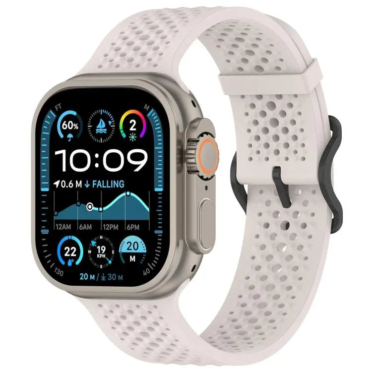xDfind 통기성 실리콘 시계줄, Apple Watch 42 / 44 / 45 / 46 / 49mm용, Apple Watch 38 / 40 / 41 / S10 42mm용