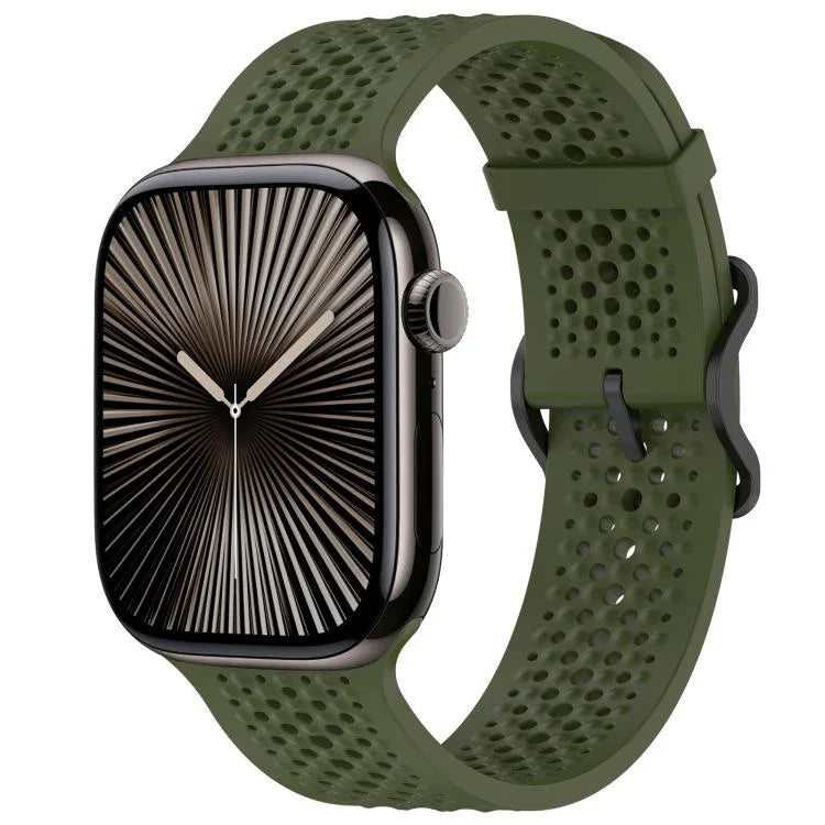 xDfind 통기성 실리콘 시계줄, Apple Watch 42 / 44 / 45 / 46 / 49mm용, Apple Watch 38 / 40 / 41 / S10 42mm용