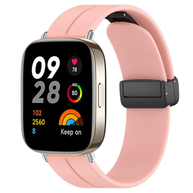 xDfind  Flat Head Groove Folding Black Buckle Silicone Watch Band, For Xiaomi Band 10 Pro / 9 Pro / Redmi Watch 6, For Redmi Watch 3 Active / Watch 3 Lite, For Redmi Watch 3