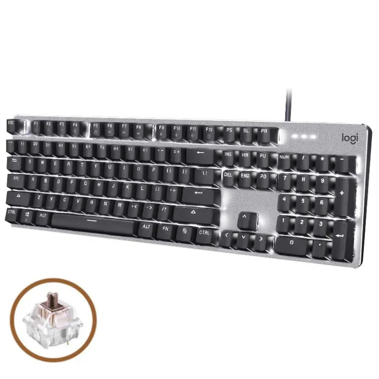 로지텍 K845 백라이트 기계식 유선 키보드, 케이블 길이: 1.8m, 롱화 브라운 축, 롱화 레드 축