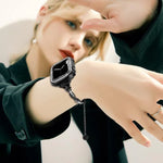 xDfind 트위스트 팔찌 다이아몬드 금속 시계줄, Apple Watch 42 / 44 / 45 / 46 / 49mm용, Apple Watch 38 / 40 / 41 / S10 42mm용