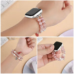 캣 아이스톤 비즈 팔찌 시계줄, Apple Watch 46mm / 49mm / 45mm / 44mm용, Apple Watch 42mm / 41mm / 40mm / 38mm용