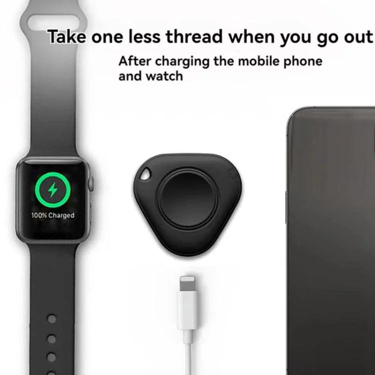 xDfind 8핀 및 타입-C 휴대용 스마트워치 자석 무선 충전기, Apple Watch용