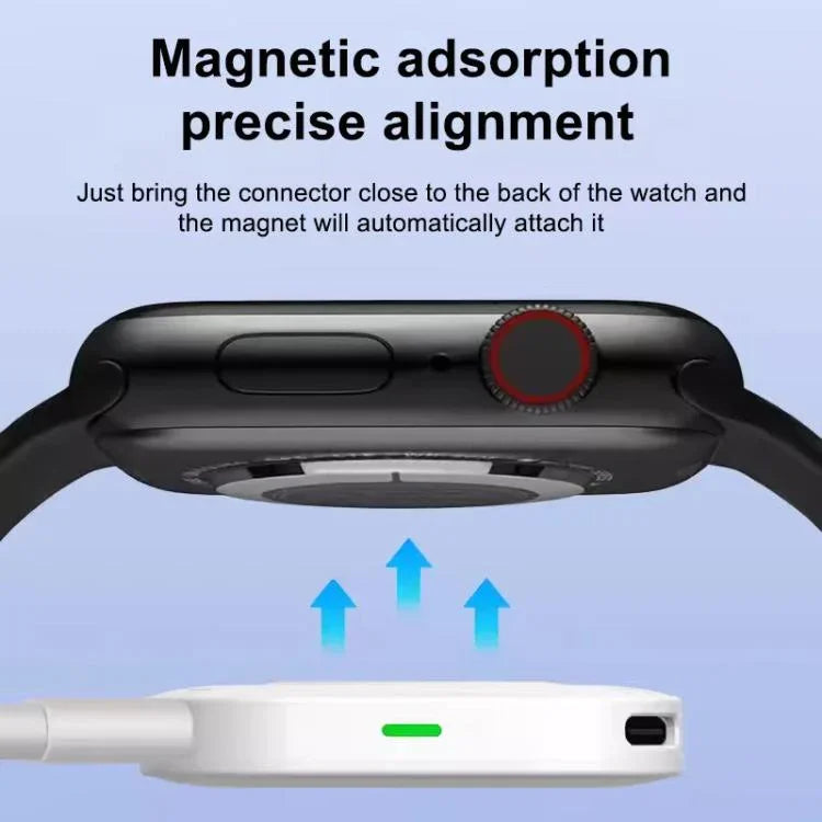 xDfind 8핀 및 타입-C 휴대용 스마트워치 자석 무선 충전기, Apple Watch용