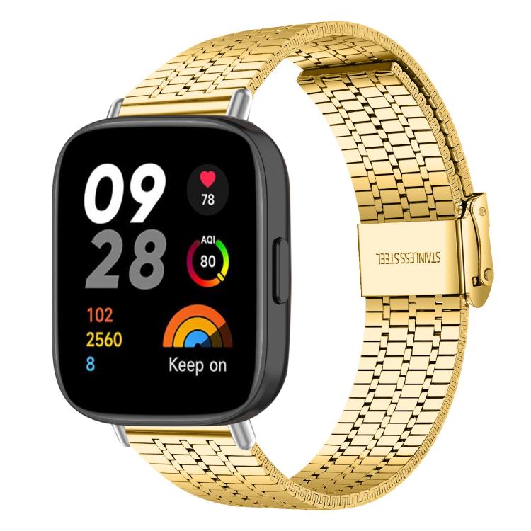 xDfind Seven Beads Buckle Stainless Steel Watch Band, For Xiaomi Band 10 Pro/9 Pro/Redmi Watch 6/5/4, For Redmi Watch 3 Active / Watch 3 Lite, For Redmi Watch 3