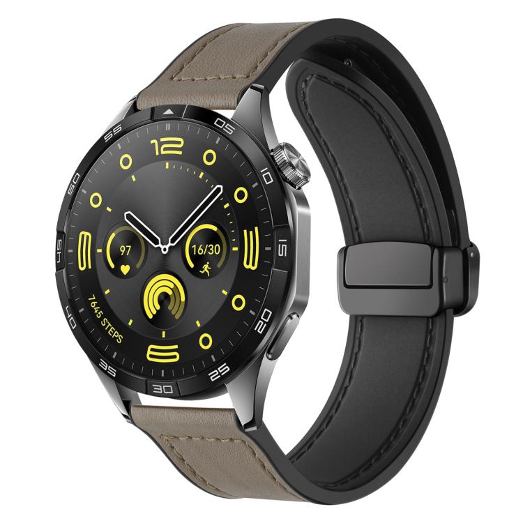 xDfind Crazy Horse Pattern Silicone Skin Magnetic Buckle Watch Band, 18mm, 20mm, 22mm