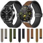 xDfind Crazy Horse Pattern Silicone Skin Magnetic Buckle Watch Band, 18mm, 20mm, 22mm