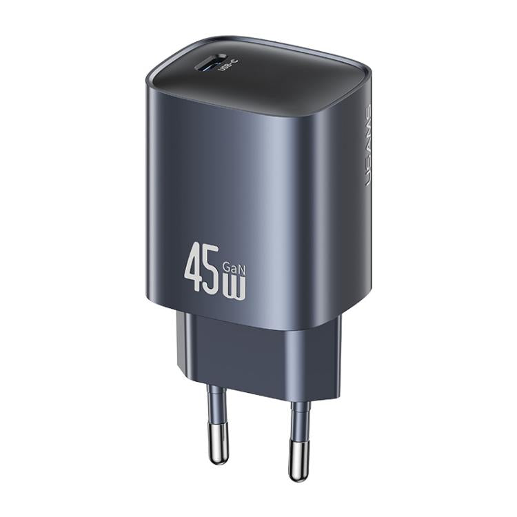 USAMS CC323 T66 45W USB-C / Type-C GaN 고속 충전기, EU 플러그, CC323