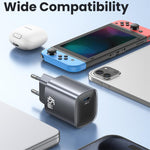USAMS CC323 T66 45W USB-C / Type-C GaN 고속 충전기, EU 플러그, CC323