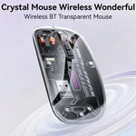 Yesido KB29 투명 블루투스 듀얼 모드 무선 마우스, KB29 (화이트), KB29 (블랙)