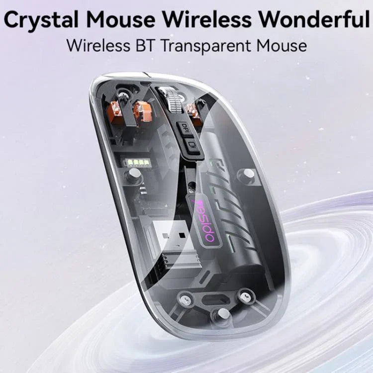 Yesido KB29 투명 블루투스 듀얼 모드 무선 마우스, KB29 (화이트), KB29 (블랙)