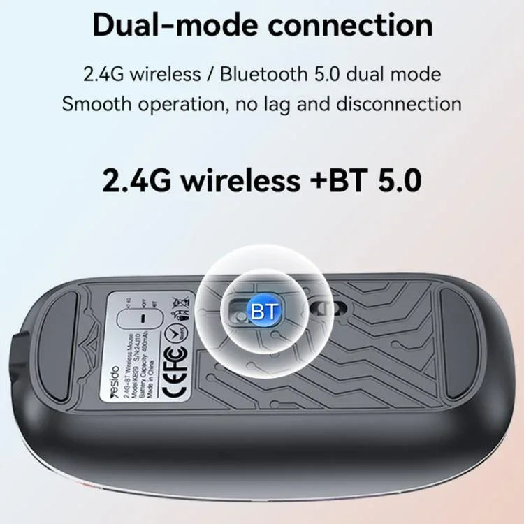 Yesido KB29 투명 블루투스 듀얼 모드 무선 마우스, KB29 (화이트), KB29 (블랙)