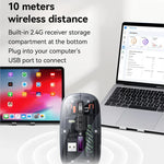 Yesido KB29 투명 블루투스 듀얼 모드 무선 마우스, KB29 (화이트), KB29 (블랙)