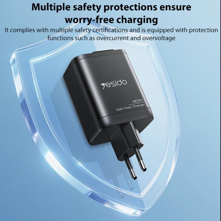 Yesido YC99 40W 고속 충전기 텔레스코픽 타입-C 케이블 포함, YC99