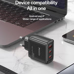 Yesido YC144C 65W 3포트 고속 충전기 1m 타입-C 케이블 포함, YC144C