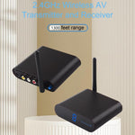 Measy AV240 2.4GHz 무선 오디오/비디오 송수신기 적외선 리턴 기능 포함, 거리: 400m, AV240 블랙