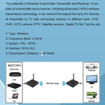 Measy AV240 2.4GHz 무선 오디오/비디오 송수신기 적외선 리턴 기능 포함, 거리: 400m, AV240 블랙