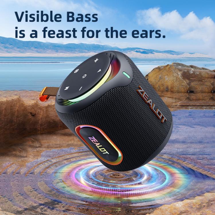 Zealot M1 30W Portable Outdoor IPX6 RGB Stereo Bluetooth Speaker