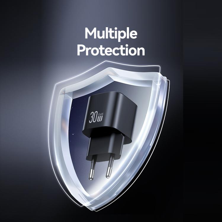 USAMS CC262 30W GaN USB-C / 타입-C 포트 미니 고속 충전기, EU 플러그
