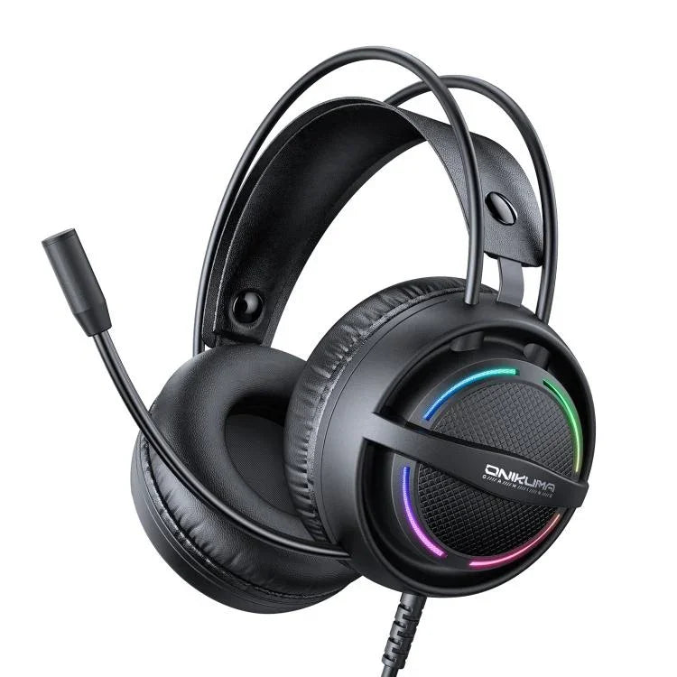 ONIKUMA X88 머리 착용 RGB 라이트 e스포츠 게이밍 헤드셋, 케이블 길이: 2.2m, X88